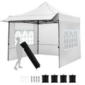 10 x 10 FT Pop up Canopy Tent with Sidewalls and Awning product image