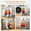 4-Drawer Narrow Rolling Storage Cabinet with Pull Handles product image