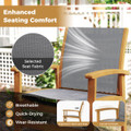 Outdoor Acacia Wood Patio Chairs with Breathable Fabric product image
