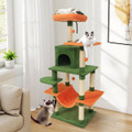 58” Tall Multi-Level Cat Tree with Upholstered Perch and Cat Condo product image