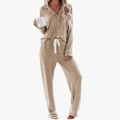 Women's Button Down Lapel Pajamas product image