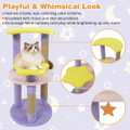 29” Cat Tree with Star and Moon Shaped Platforms product image