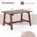 Outdoor Coffee Table with Slatted Tabletop and Reinforced Crossbar product image