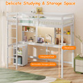 Twin Loft Bed with LED Light and Power Outlet product image