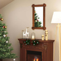 Acacia Wood Wall Mirror with Built-In Hanging Rings product image