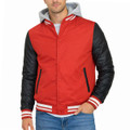 Men's Hooded Varsity Jacket with Detachable Hood  product image