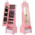 Kids' Tilt-Angle Jewelry Cabinet with Full-Length Mirror  product image