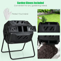 43-Gallon Composting Tumbler Bin with Dual Rotating Chamber product image