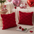 Heart Faux Fur Jacquard Throw Pillow Cover (2-Pack) product image