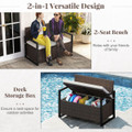 Rattan Loveseat with Inclined Backrest and Under-Seat Storage product image