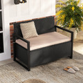 Rattan Loveseat with Inclined Backrest and Under-Seat Storage product image