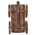 Wood Wagon Flower Planter with Wheels product image