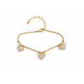 18K Gold Plated Hanging Heart Charm Bracelet product image
