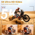 75MP Digital Camera 5K Video Vlogging YouTube Photography Flip Screen 18X Zoom Gift for Teens Color White With Dual Batteries product image