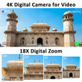 64MP Digital Camera 4K Video Vlogging YouTube Photography Flip Screen 18X Zoom Gift for Teens Color Black With Dual Batteries product image