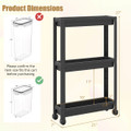 3-Tier Slim Rolling Storage Cart (2-Pack) product image