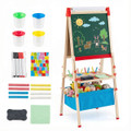3-in-1 Height Adjustable Magnetic Whiteboard and Chalkboard product image