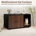 Wooden Cat Litter Box Enclosure with Scratching Board product image