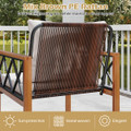 5-Piece PE Wicker Patio Furniture Set with Acacia Wood Frame product image
