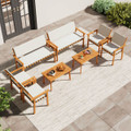 8-Piece Wood Furniture Set with Coffee Table product image