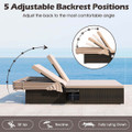 2-Person Rattan Lounge Bed with Retractable Canopy  product image