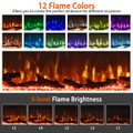 50" 3-Sided Electric Fireplace with 12 Flame Colors product image