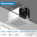 80 CFM Ceiling Mount Bathroom Exhaust Fan product image