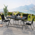 48” x 30” Foldable Dining Table with Slatted Tabletop product image