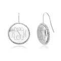 Personalized Braided Round Monogram Earrings product image