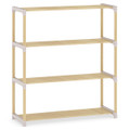 3/4-Tier Solid Wood Shoe Shelf Stand with Slatted Shelves product image