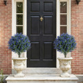 24" Artificial Lavender Topiary Ball Trees (2-Pack) product image