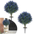 24" Artificial Lavender Topiary Ball Trees (2-Pack) product image