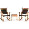 Patio Rattan Rocking Chair Set (3 Piece Set) product image