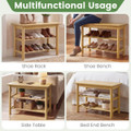 3-Tier Freestanding Shoe Rack Bench product image