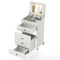 3-in-1 Small Vanity Desk Set with Flip-Top Mirror and Stool product image
