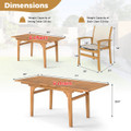 9-Piece Acacia Wood Outdoor Dining Set with Umbrella Hole product image