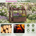 2-Tier Rustic Wood Wagon Planter with Drainage Hole product image