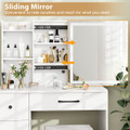 Vanity Desk with Sliding Mirror and 3 Lighting Colors  product image