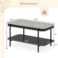 2-Tier Center Table with Shelves product image