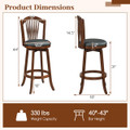 31” Bar Height Barstools with Backrest and Footrests product image