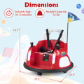 12V Kids Bumper Car with 5 Light Modes and Remote Control product image