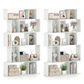 5-Tier Geometric Bookshelf with Open Shelves product image