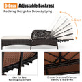 PE Rattan Chaise Lounge Chair with Adjustable Backrest product image
