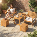 Patio Rectangular Table and Stools (3 Piece Set) product image