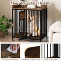 Dog Crate Furniture with Protective Guardrails and Lockable Door product image