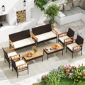 8-Piece Wicker Furniture Set with Coffee Table product image