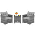 Patio Rattan Furniture Bistro Set (3 Pieces) product image
