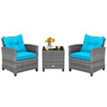 Patio Rattan Furniture Bistro Set (3 Pieces) product image