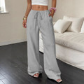 Women's Casual Low Waisted Linen Palazzo Pants product image
