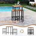 3-Piece Acacia Wood Patio Bar Set product image